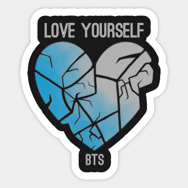 Love Yourself BTS (Blue) Bts Sticker TeePublic